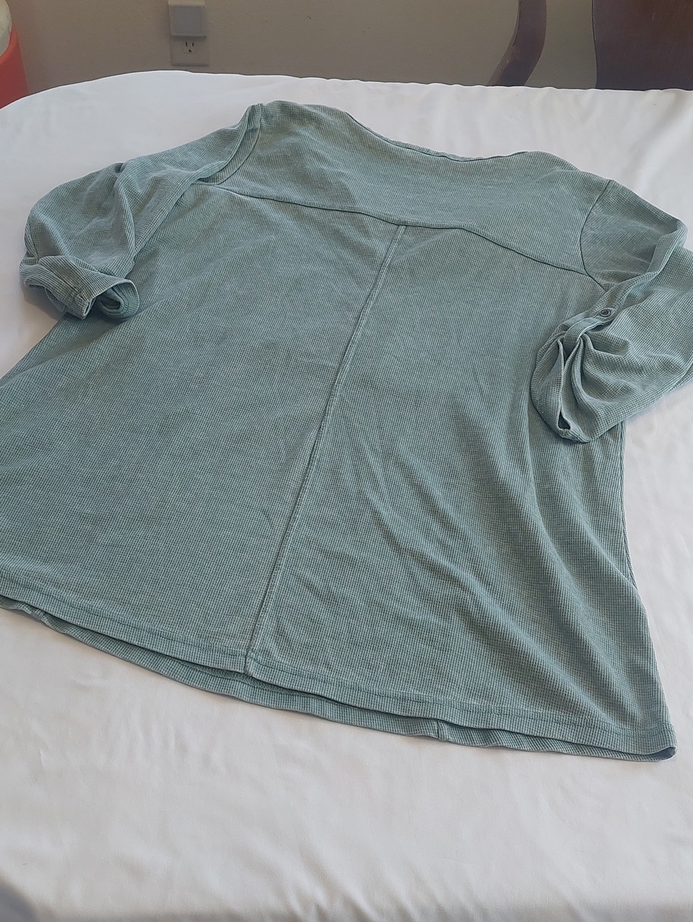 Jane and Delancey Sage Green Ribbed Top.size 1x Soft And Comfy. 1/4 Sleeves . - Picture 6 of 6